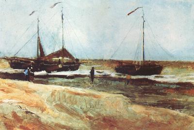 Vincent Van Gogh Beach at Scheveningen in Calm Weather (nn04) Spain oil painting art